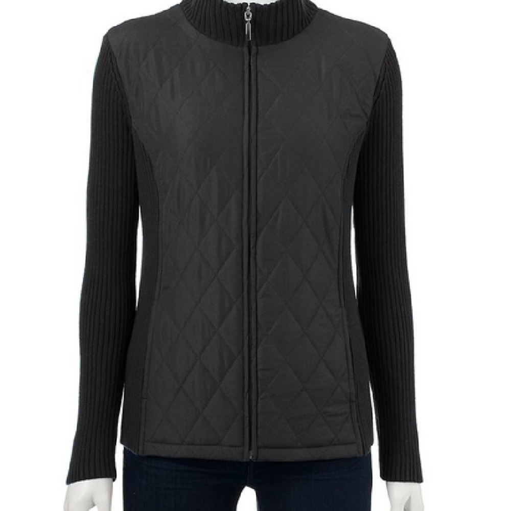 ❤women Black Sweater PETITE  CROFT&BARROW